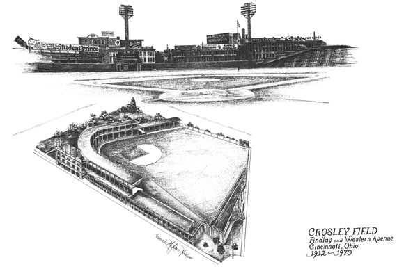 Crosley Field Illustration by the Graphic Edge